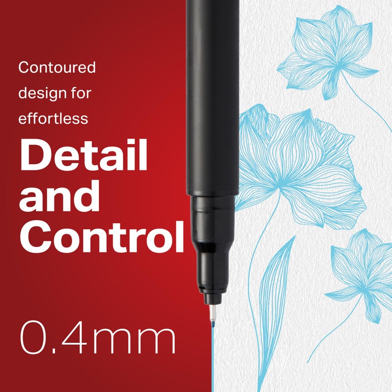 Sharpie Felt Tip Pens, Fine Point Pens (0.4mm), Felt Tip Markers, Assorted Colors, 12 Count - Journaling, Art, Drawing, Markers - Image 3