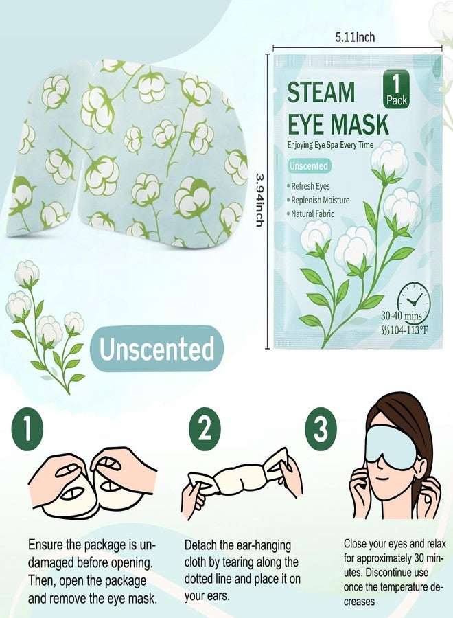 Croloose 100 Pcs Steam Eye Masks for Dry Eyes Unscented Self Heated Steam Warm Eye Mask Heated Disposable Eyes Masks for Dark Circles, Puffy, Relief Stress, Fatigue Relaxation Gifts - Image 3