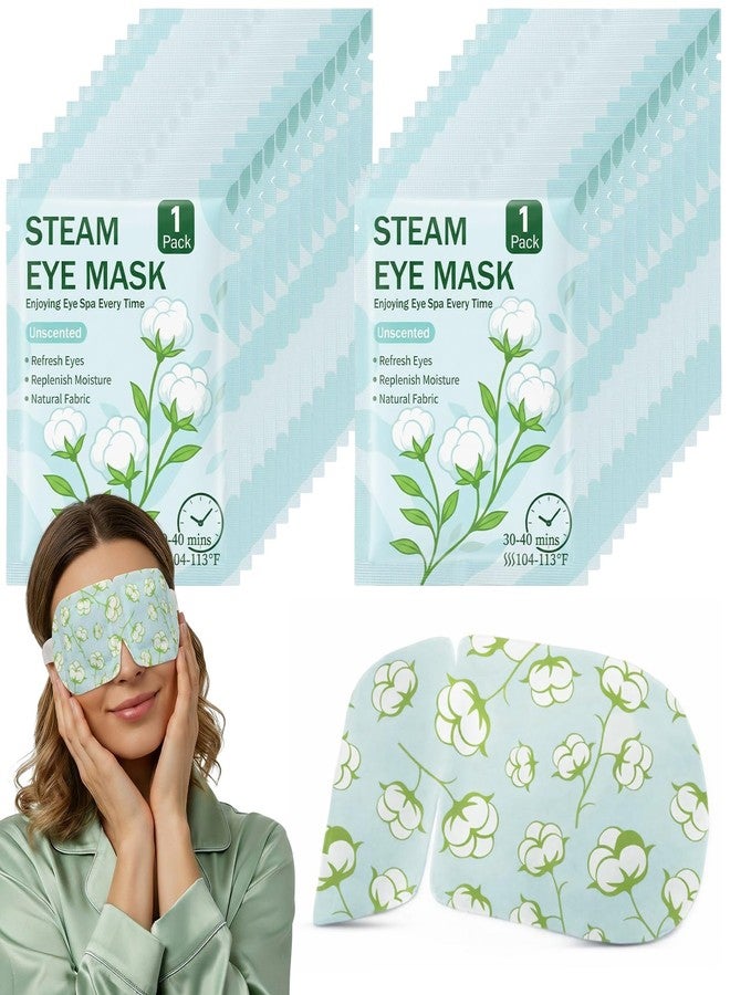 Croloose 100 Pcs Steam Eye Masks for Dry Eyes Unscented Self Heated Steam Warm Eye Mask Heated Disposable Eyes Masks for Dark Circles, Puffy, Relief Stress, Fatigue Relaxation Gifts - Image 1