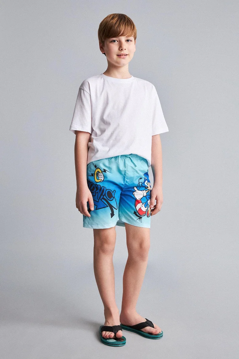 ديفاكتو Boy Regular Fit Printed Swim Shorts