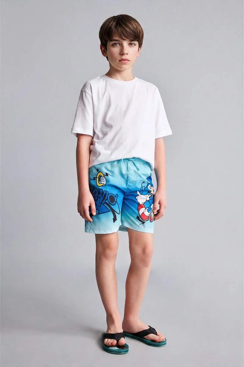 ديفاكتو Boy Regular Fit Printed Swim Shorts