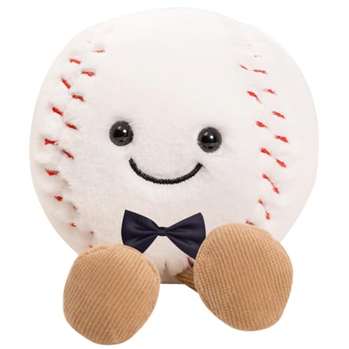 AngelGift Cuddly Big Soft Plush Realistic Baseball Ball Halloween Stuffed Toy Doll 6 Baseball Plushie Toys Best Birthday Christmas Anniversary Fiesta Party Classroom Prizes Gifts for Adults Kids Baby Toys - Image 1