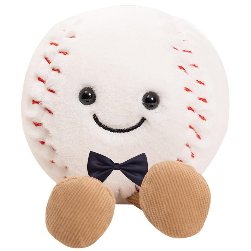 AngelGift Cuddly Big Soft Plush Realistic Baseball Ball Halloween Stuffed Toy Doll 6 Baseball Plushie Toys Best Birthday Christmas Anniversary Fiesta Party Classroom Prizes Gifts for Adults Kids Baby Toys - Image 3