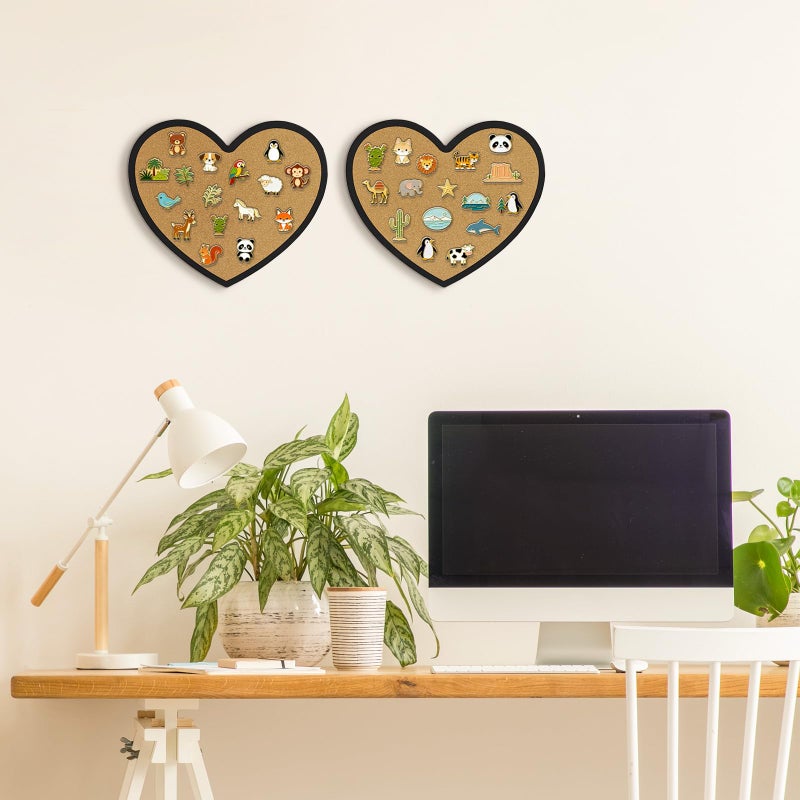YCCYYCCY Heart-Shaped Cork Board, 0.3 inch / 8mm Thick Pin Board for Walls, Approx. 10 x 12 inch / 26 x 30 cm Bulletin Board for Office, Home, School, Valentine's Decor(1pc) - Image 5