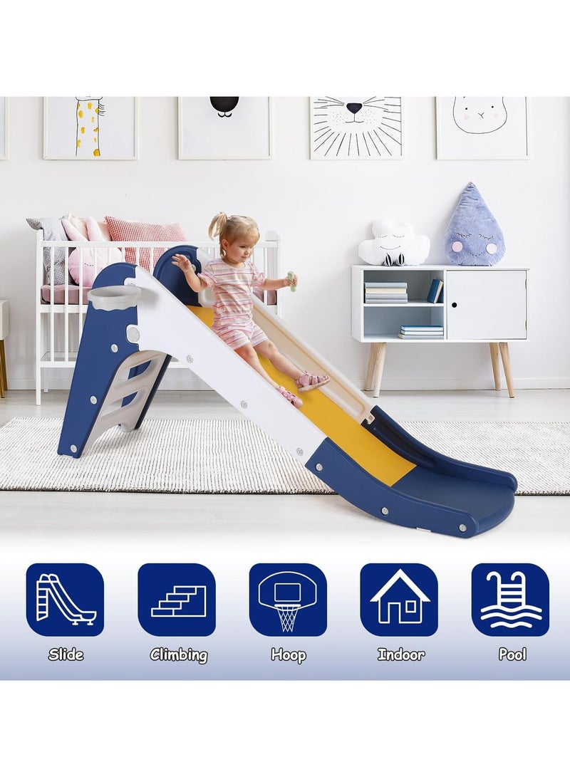 Slide with basketball hoop and ball, play slide with extended buffer slide  - Image 2