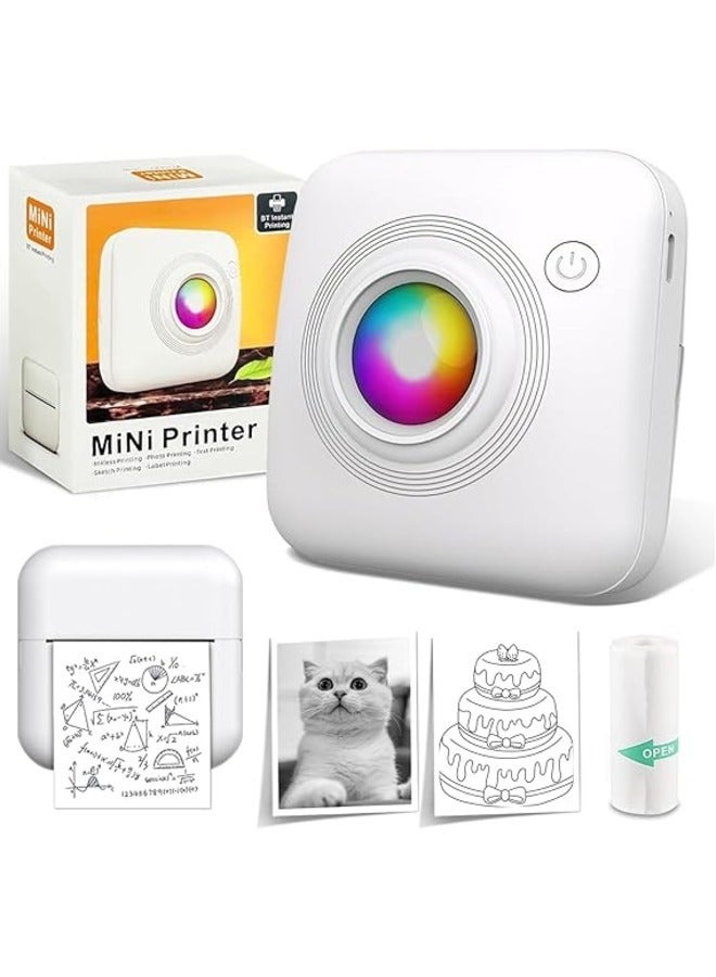 Mini Thermal Printer, Bluetooth Mini Printer, Portable Sticker Printer, Bluetooth Inkless Printer, Wireless Pocket Printer - Image 1