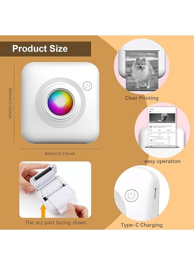 Mini Thermal Printer, Bluetooth Mini Printer, Portable Sticker Printer, Bluetooth Inkless Printer, Wireless Pocket Printer - Image 2