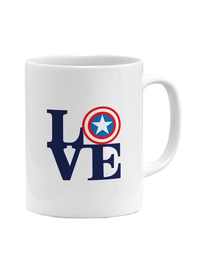 LIT Love Captain America Printed Coffee Mug - Image 1