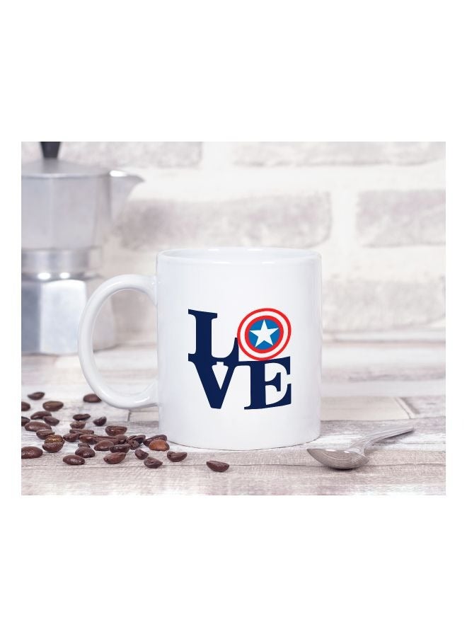 LIT Love Captain America Printed Coffee Mug - Image 2
