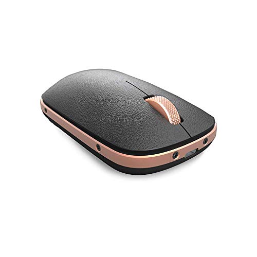 Azio Bluetooth RM-RCM-L-03 Retro Classic Mouse (Artisan), Black and Gold - Image 1