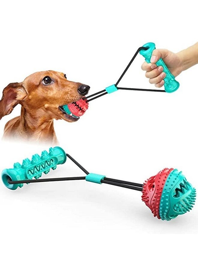 Dog Tug-Of-War Pull Chew Toys For Aggressive Chewers Food Dispensing Ball Toys For Puppy And Dog Training - Multicolor - Image 1