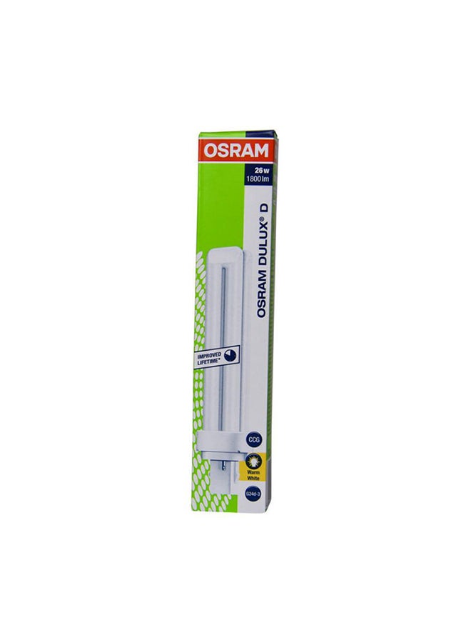 OSRAM 3-Piece Dulux D 26W Fluorescent Lamp 2 Pin CFL Bulb Warm White - Image 2