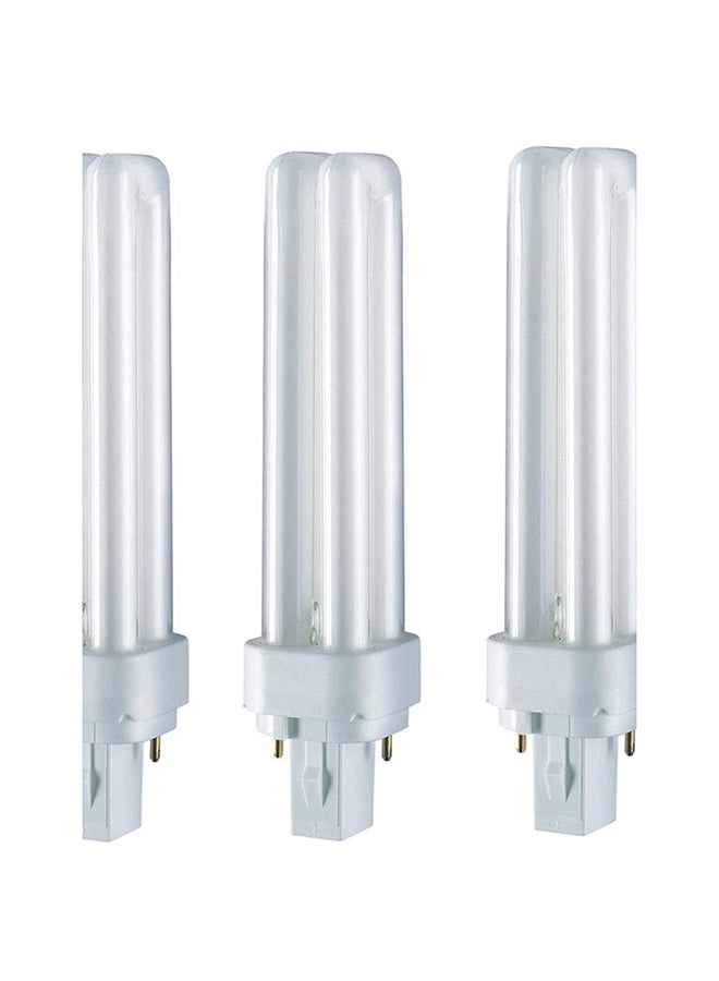 OSRAM 3-Piece Dulux D 26W Fluorescent Lamp 2 Pin CFL Bulb Warm White - Image 1