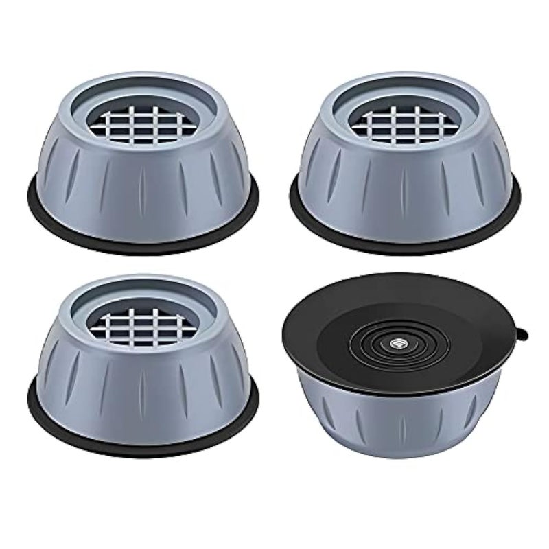 Dadop 4Pcs Anti Vibration Pads for Washing Machine and Dryer Shock and Noise Cancelling Washing Machine Support Prevent Moving Shaking Walking Universal Size - Image 1