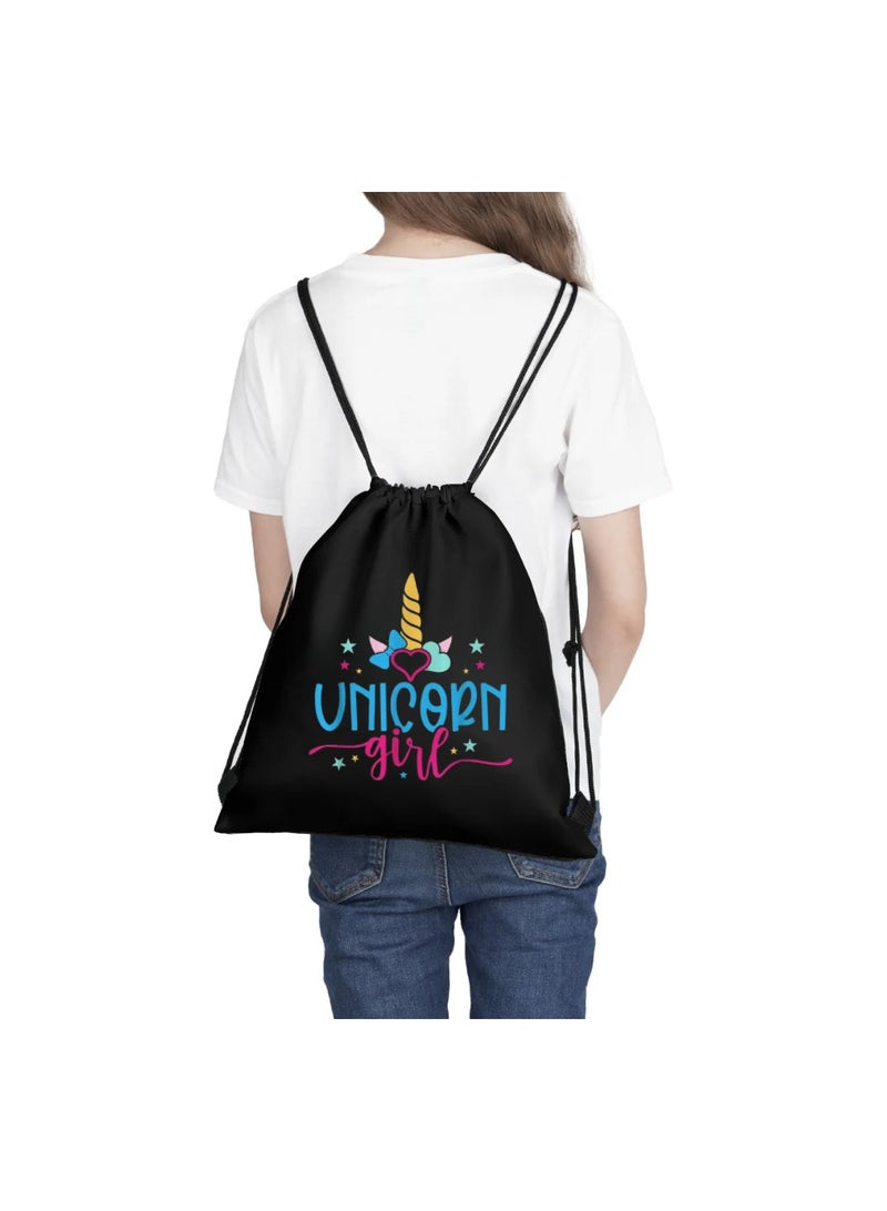 برينت شوب فور مي مجموعة من 3 حقائب برباط بتصميم وحيد القرن للفتيات - حقيبة ظهر رياضية متينة للأطفال، رائعة للمدرسة والاستخدام اليومي، خفيفة الوزن مع طباعة يونيكورن للاستخدام اليومي - Image 5