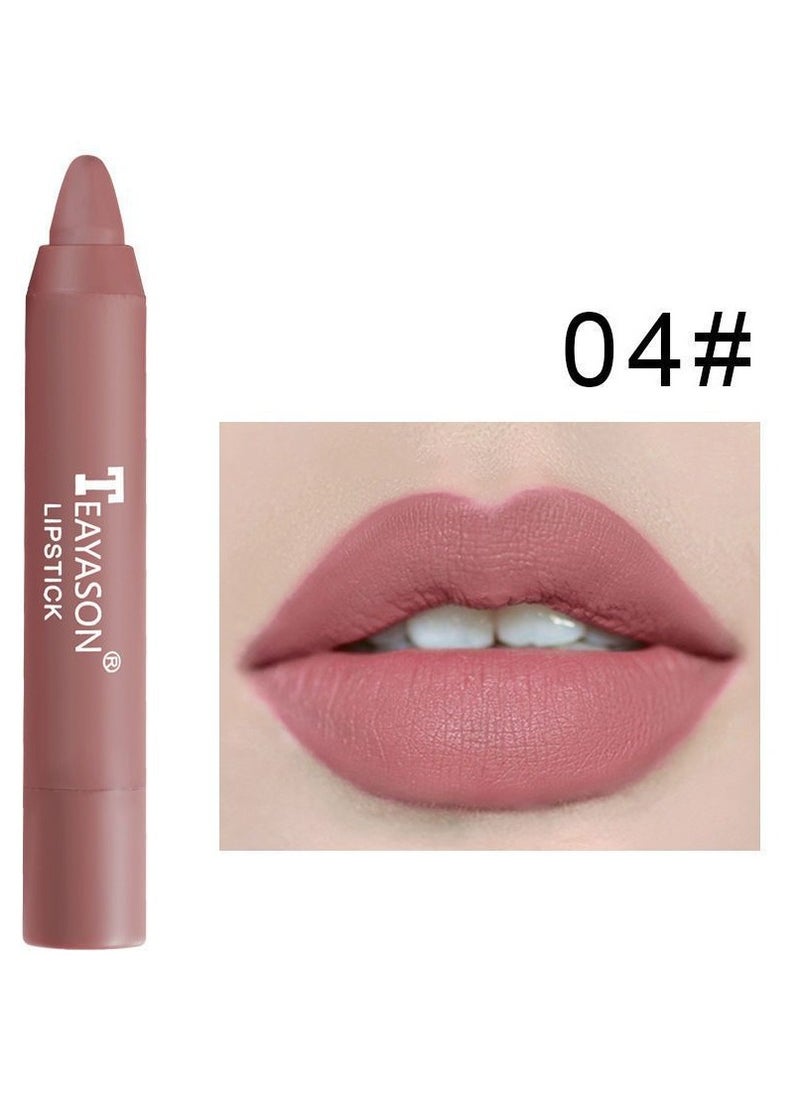 TEAYASON Liquid Matte Lipstick, Velvet Air Moisture Smooth Crayon Lip Stain, 24 Hour Super Stay Natural Nude Lipstick, Long Lasting Waterproof Lip Gloss Lipstick For Women, (No. 4 Single)  - Image 1