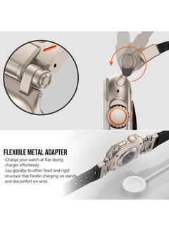 O Ozone Sports Liquid Silicone Rubber Band with Stainless Steel Adapter for Apple Watch Ultra 1/2 49mm 45mm 44mm 42mm Men, Durable Armor Designed Strap- Beige  - Image 4