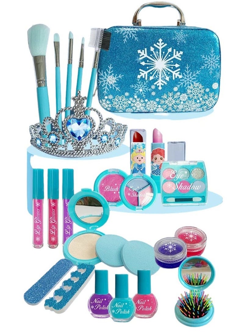 EzzySo Kids Makeup Kit for Girls, Unicorn Makeup Set, Real Washable Make up Kit for Little Girl Princess Toddler Makeup for Kid Birthday Gifts Unicorn Toys for Girls - Image 1