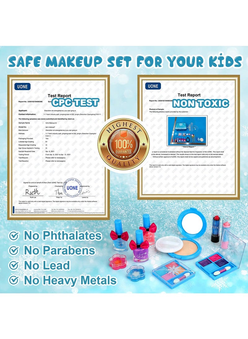 EzzySo Kids Makeup Kit for Girls, Unicorn Makeup Set, Real Washable Make up Kit for Little Girl Princess Toddler Makeup for Kid Birthday Gifts Unicorn Toys for Girls - Image 3