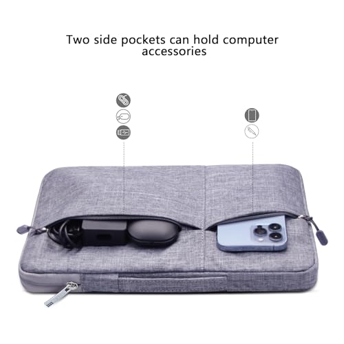 Megoo 10" Laptop Sleeve Case for Microsoft Surface Go 4/3/2 10.5", Samsung Galaxy Tab A9+/A8/S9 11"/S9 FE 10.9", iPad Pro 11"/Air 10.9", Carry Case for 9"-11" Chromebook Tablet(Gray) - Image 2