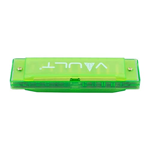 Vault HA500 Key C 10-Hole Diatonic Harmonica/Mouth Organ - Green - Image 5