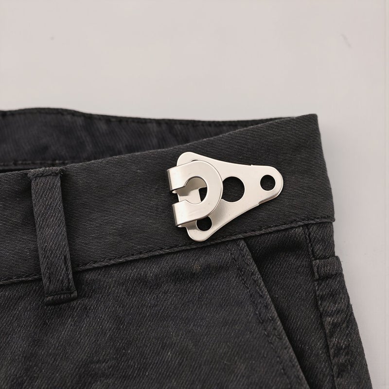 Pants Hooks Pure Copper Silver Sewing Fastener For Trousers Skirts Dress Clothing Craft Supplies - Image 4