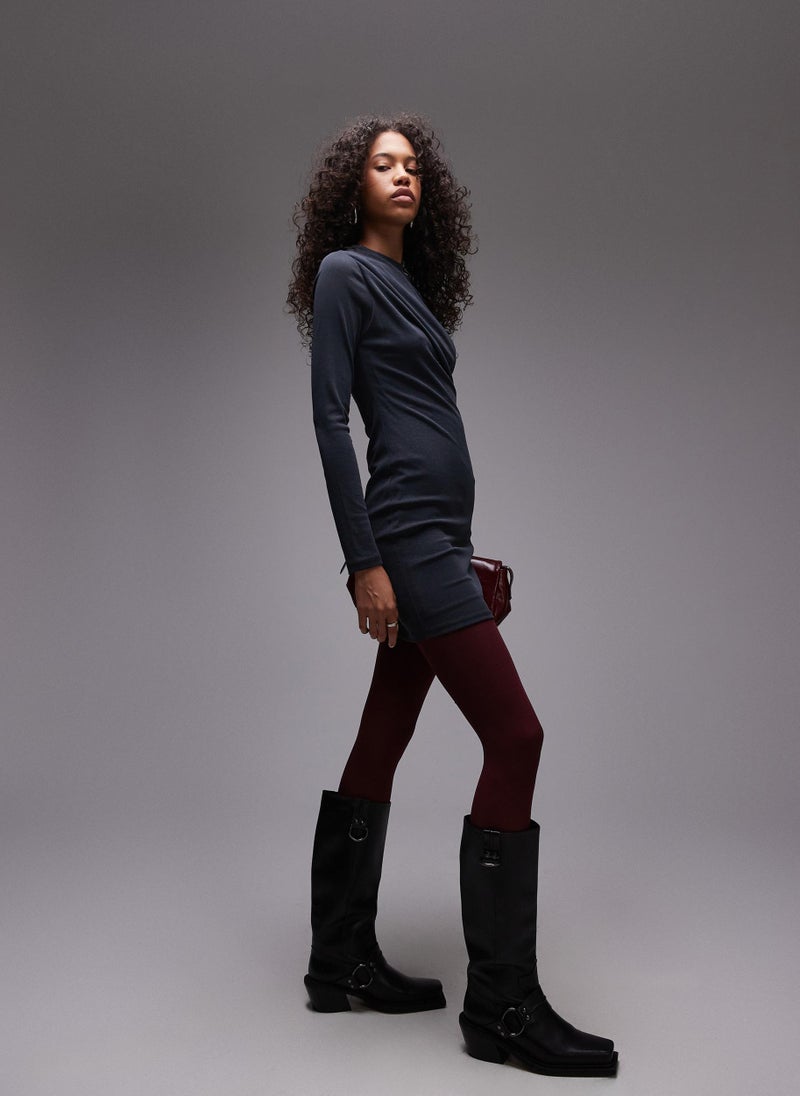 TOPSHOP Draped Jersey Dress  - Image 4