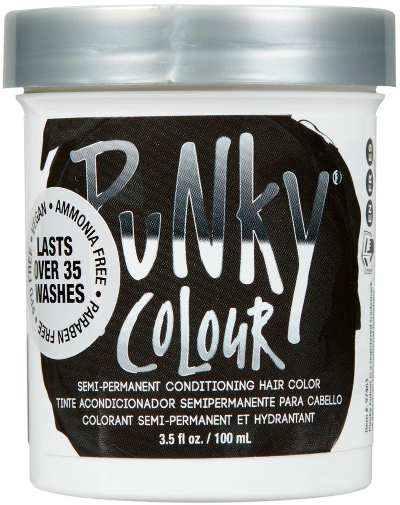 Punky Ebony Semi Permanent Hair Color - Vegan & Cruelty-Free Conditioning Hair Dye, Lasts Up to 35 Washes, 3.5 fl oz - Image 1
