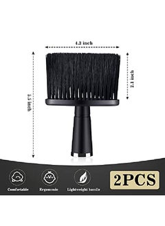 Patelai 2 Pieces Hair Cutting Brush Barber Brush Neck Duster Black Soft Cleaning Face Brush Cleaning Dusting Brush Hair Styling Fits For Hair Cutting Barber And Home Use  - Image 5