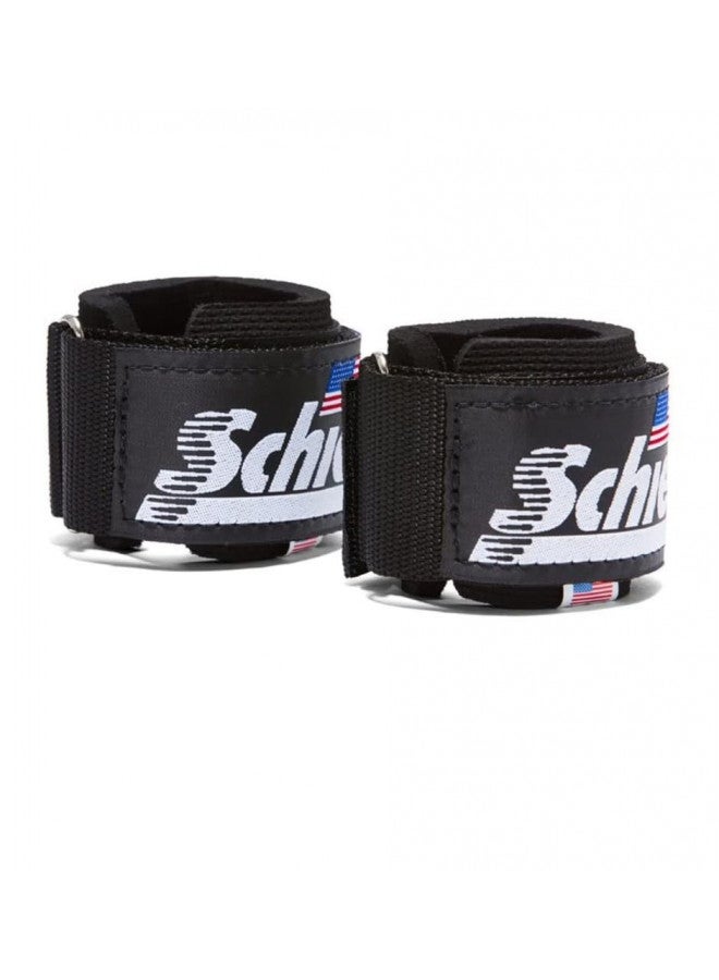 Schiek Sports Model 1100-WS Extra-Wide Wrist Straps - Black - Image 1