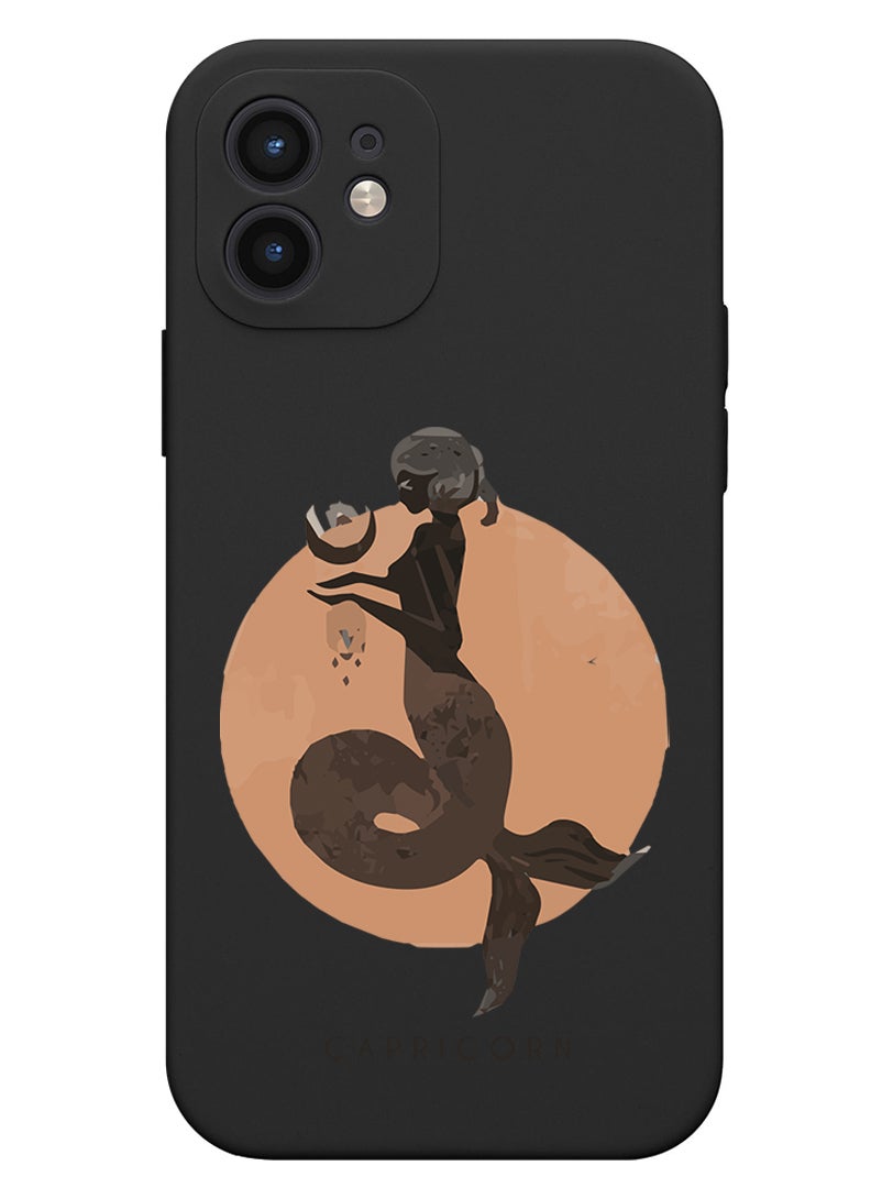 Theodor Protective Slim Fit Case Liquid Silicone Cover with Full Body Protection Anti-Scratch Shockproof Case For iPhone 12 Black  - Car 53 copy - Image 1