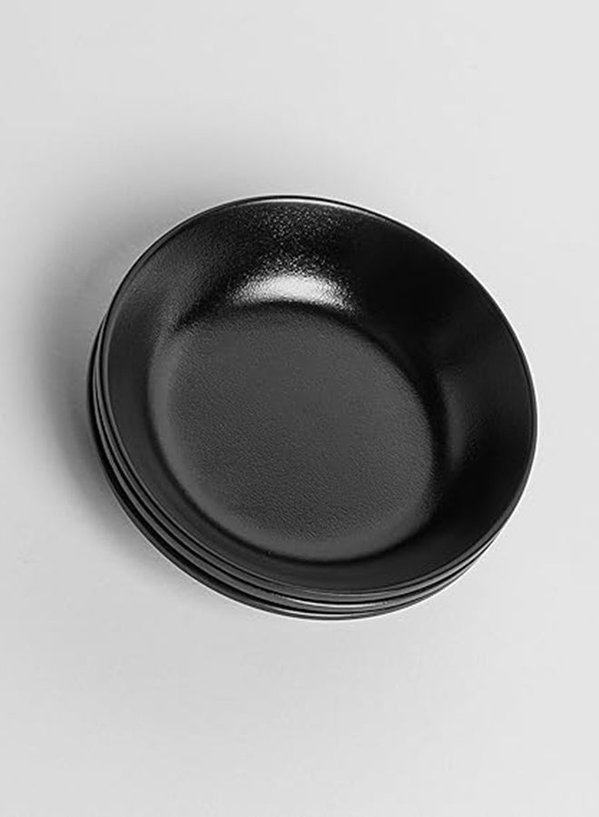 ماستر جولد 3 قطع ميلامين أطباق صلصة سوداء | آمنة للاستخدام في غسالة الأطباق | أطباق مقبلات جانبية صغيرة للتوابل والسوشي والوجبات الخفيفة (مسطحة مستديرة | 10 سم) - Image 4