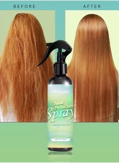 EUNOMIA 200ml Heat Protection Spray for Hair Smoothing Hair and Adding Shine Repair Damaged Hair with Castor Oil Hydrates and Detangles Hair Hydrated and Frizz Free Thermal Protection Spray  - Image 2