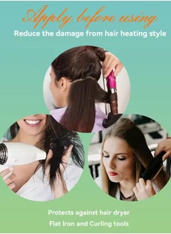 EUNOMIA 200ml Heat Protection Spray for Hair Smoothing Hair and Adding Shine Repair Damaged Hair with Castor Oil Hydrates and Detangles Hair Hydrated and Frizz Free Thermal Protection Spray  - Image 3