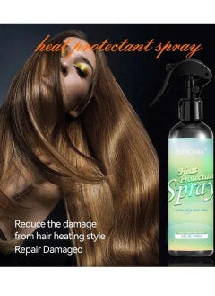EUNOMIA 200ml Heat Protection Spray for Hair Smoothing Hair and Adding Shine Repair Damaged Hair with Castor Oil Hydrates and Detangles Hair Hydrated and Frizz Free Thermal Protection Spray  - Image 4