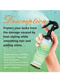 EUNOMIA 200ml Heat Protection Spray for Hair Smoothing Hair and Adding Shine Repair Damaged Hair with Castor Oil Hydrates and Detangles Hair Hydrated and Frizz Free Thermal Protection Spray  - Image 5