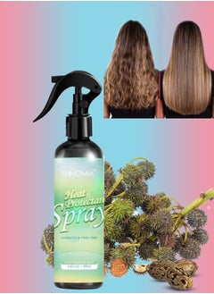 EUNOMIA 200ml Heat Protection Spray for Hair Smoothing Hair and Adding Shine Repair Damaged Hair with Castor Oil Hydrates and Detangles Hair Hydrated and Frizz Free Thermal Protection Spray  - Image 1