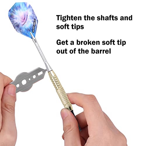 WIN.MAX سهام دارت برأس بلاستيكي - مجموعة سهام ناعمة - 12 قطعة 18 جرام مع 100 رأس دارت إضافي و 12 جناح وحماة جناح ومفتاح للوحة دارت إلكترونية - Image 4