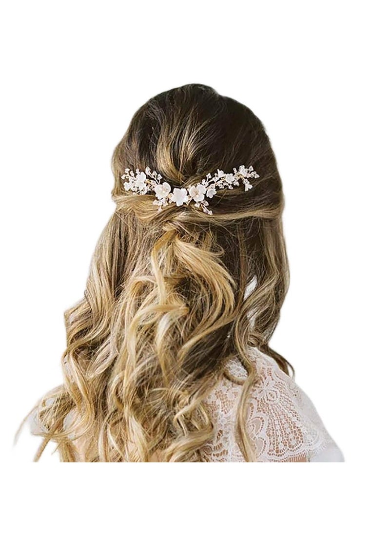 Unsutuo - Unsutuo Flower Bride Wedding Hair Vine Silver Bridal Hair Accessories Crystal Hair Piece for Women and Bridesmaid - Image 1