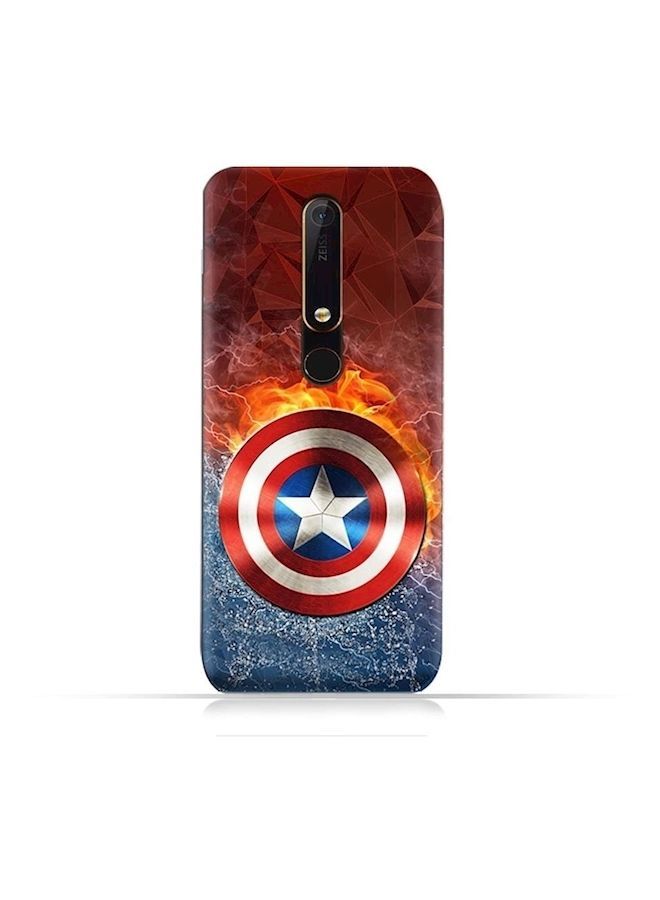 NIBEMINENT Silicon Case Cover For Nokia 6.1 Shield Of Captain America