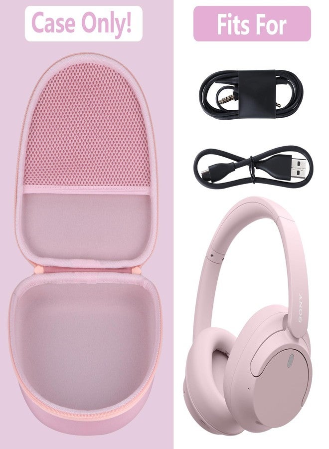 RIYADAone Hard Shell Protective Case for Sony WH-CH520/WH-CH720N/WH-CH510/WH-CH710N Headphones (Pink) - Image 3