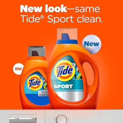 Tide Ultra Sport Liquid Laundry Detergent, 84 fl oz, 59 Loads, Laundry Detergent Liquid with Advanced Sweat plus Stain Fighters - Image 2