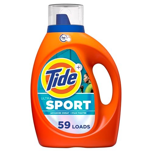 Tide Ultra Sport Liquid Laundry Detergent, 84 fl oz, 59 Loads, Laundry Detergent Liquid with Advanced Sweat plus Stain Fighters - Image 1