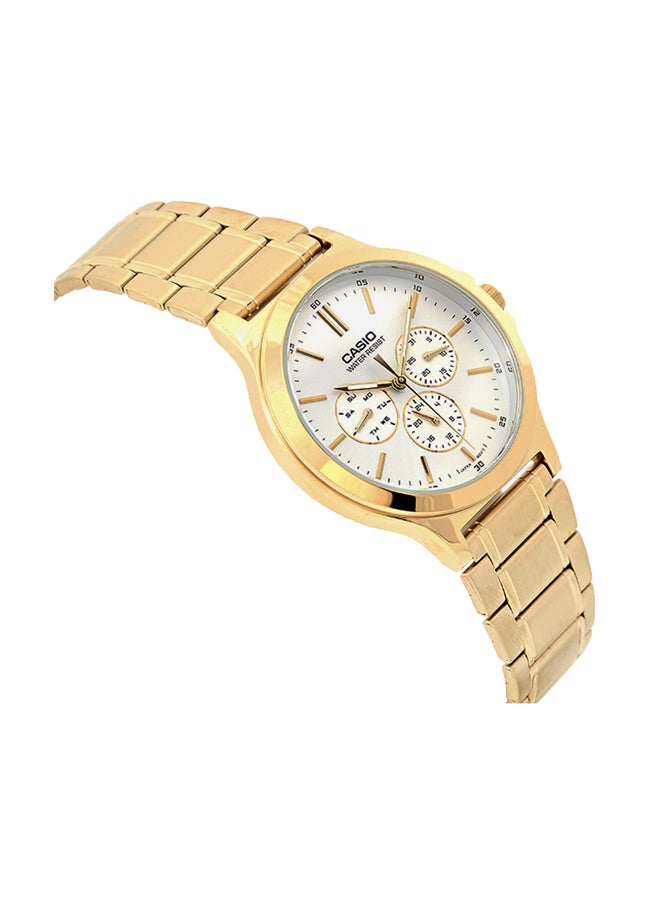 CASIO Women Water Resistant Stainless Steel Analog Watch LTP-V300G-7AUDF - 38 mm - Gold - Image 4