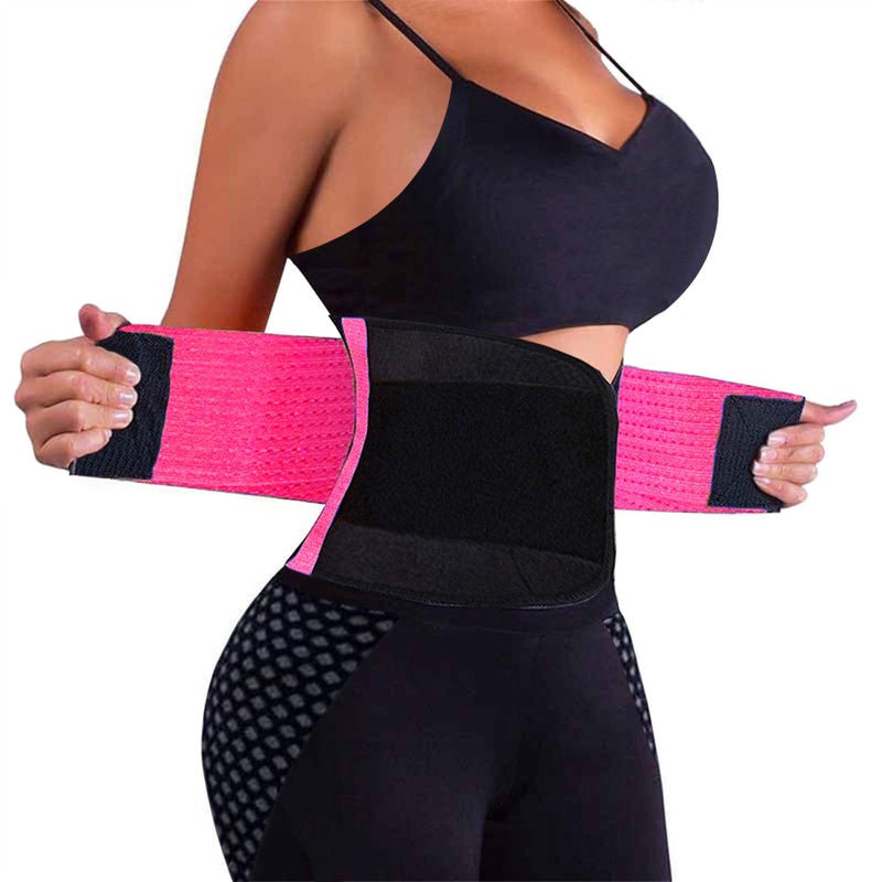 VENUZOR Waist Trainer Belt for Women - Waist Cincher Trimmer - Slimming Body Shaper Belt - Sport Girdle Belt (UP Graded)(Hot Pink,Large) - Image 5