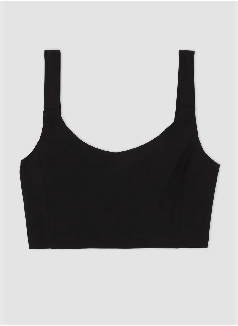 DeFacto Fitted V-Neck Crop Top