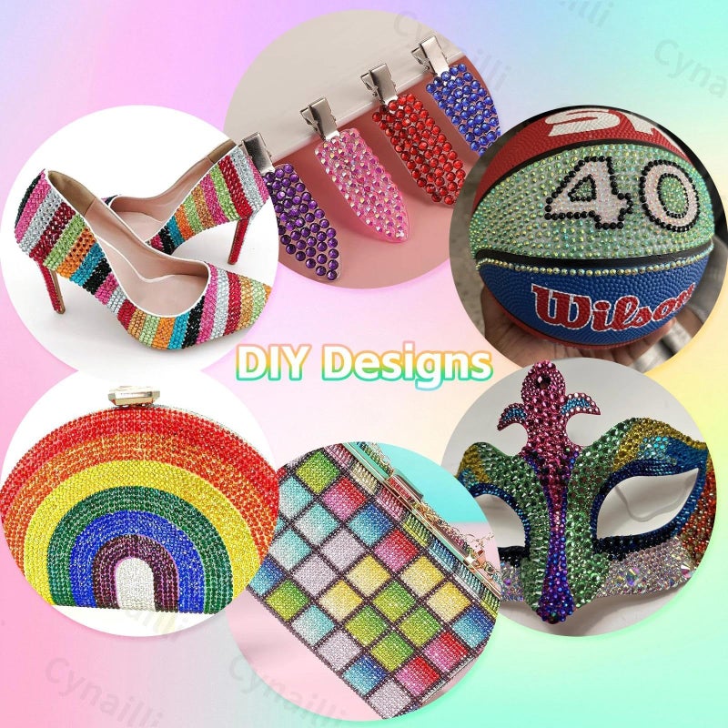 Cynailli 15 Grids Resin Rhinestones for Crafting, Colors Bedazzling Gems Kit, Jelly Resin Rhinestones for Nails Face Eyes Makeup Crafts Tumblers Bottles - Image 5