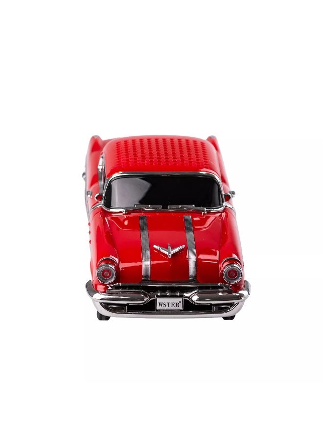 Raxoom Red Wireless Car Bluetooth Portable Speaker with LED Front Light & USB/TF/FM Inputs - Image 2