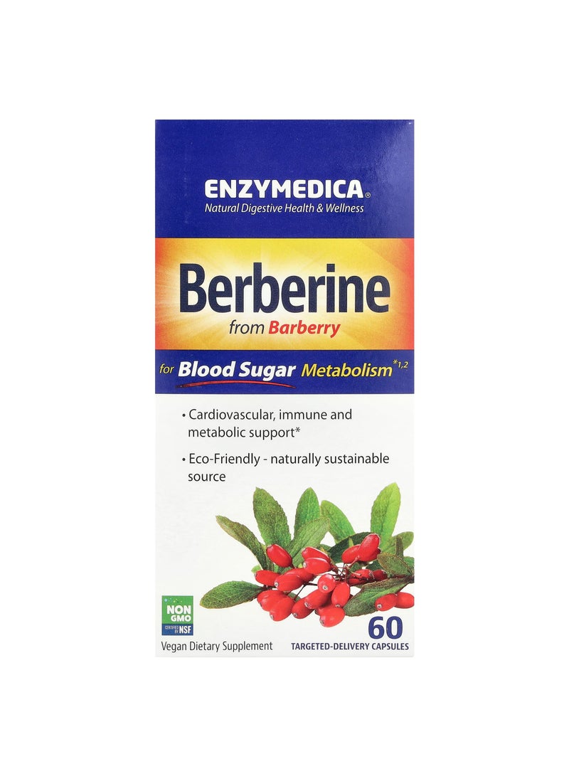 ENZYMEDICA Berberine, 60 Targeted-Delivery Capsules