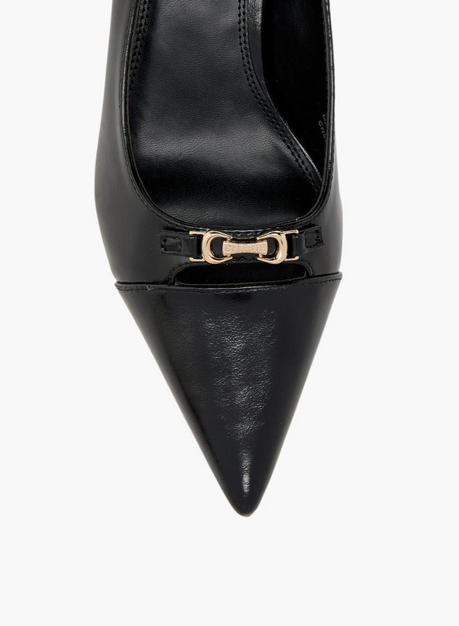 Celeste Women's Solid Slip-On Pumps with Kitten Heels - Image 4